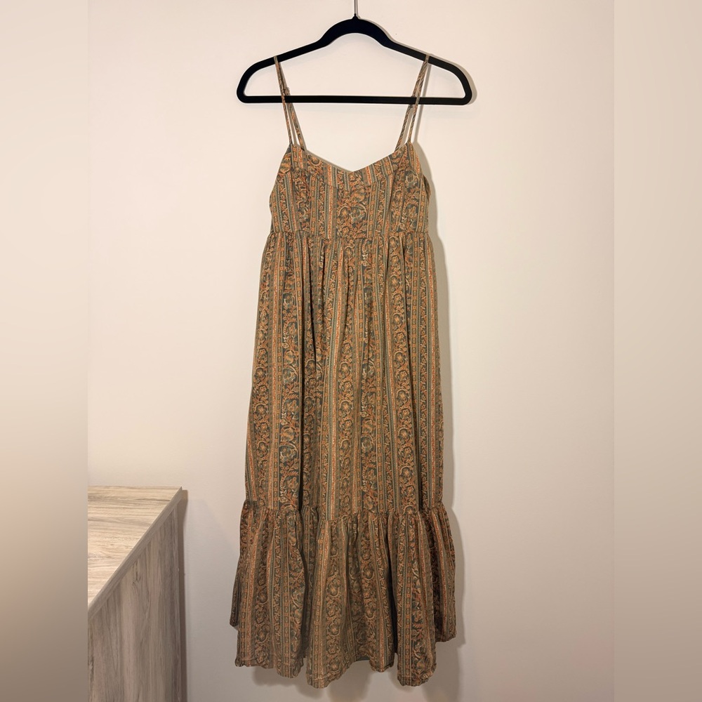 American Eagle Outfitters Striped Floral Maxi Dress